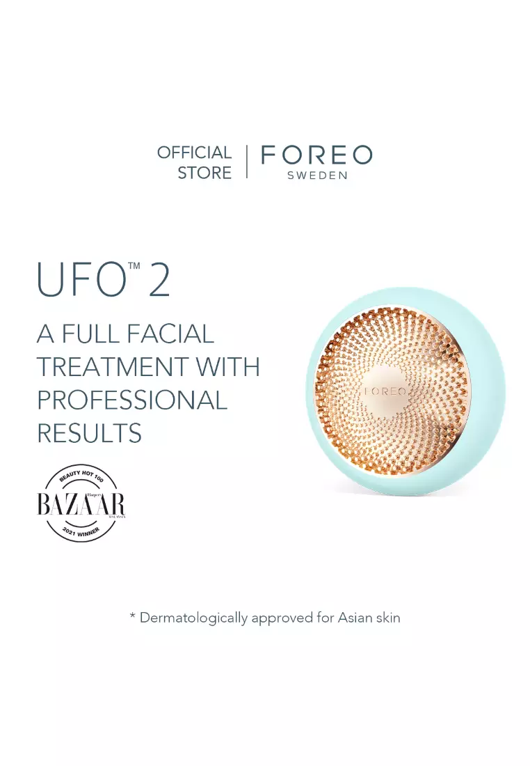 FOREO FOREO UFO 2 Full Facial Treatment Device with Advanced Heating Cooling LED Light Therapy Compatible With all UFO and Sheet