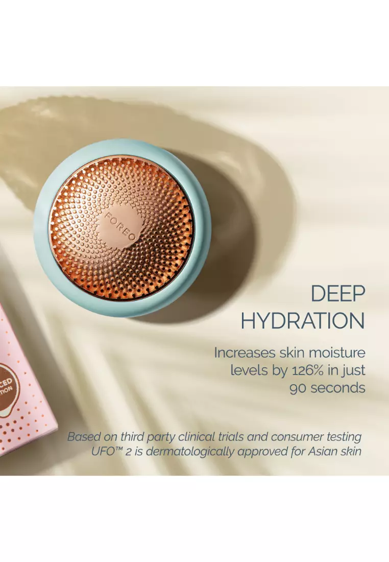 FOREO FOREO UFO 2 Full Facial Treatment Device with Advanced Heating Cooling LED Light Therapy Compatible With all UFO and Sheet