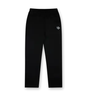 FOUR    Outline Logo Straight Leg Pants Black