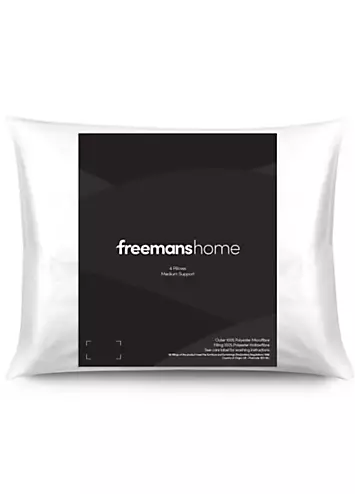 Freemans Home Medium Support Pack of 4 Pillows | Kaleidoscope