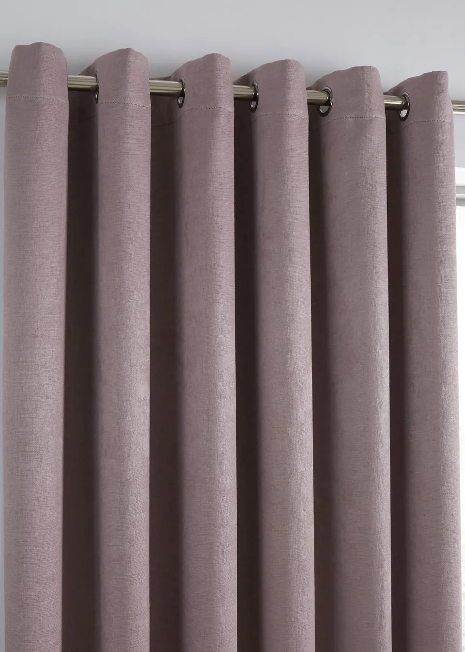 Fusion Strata Dimout Pink Eyelet Curtains