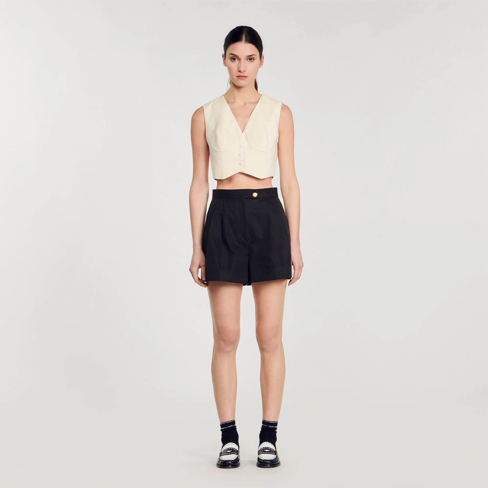 Gabardine shorts