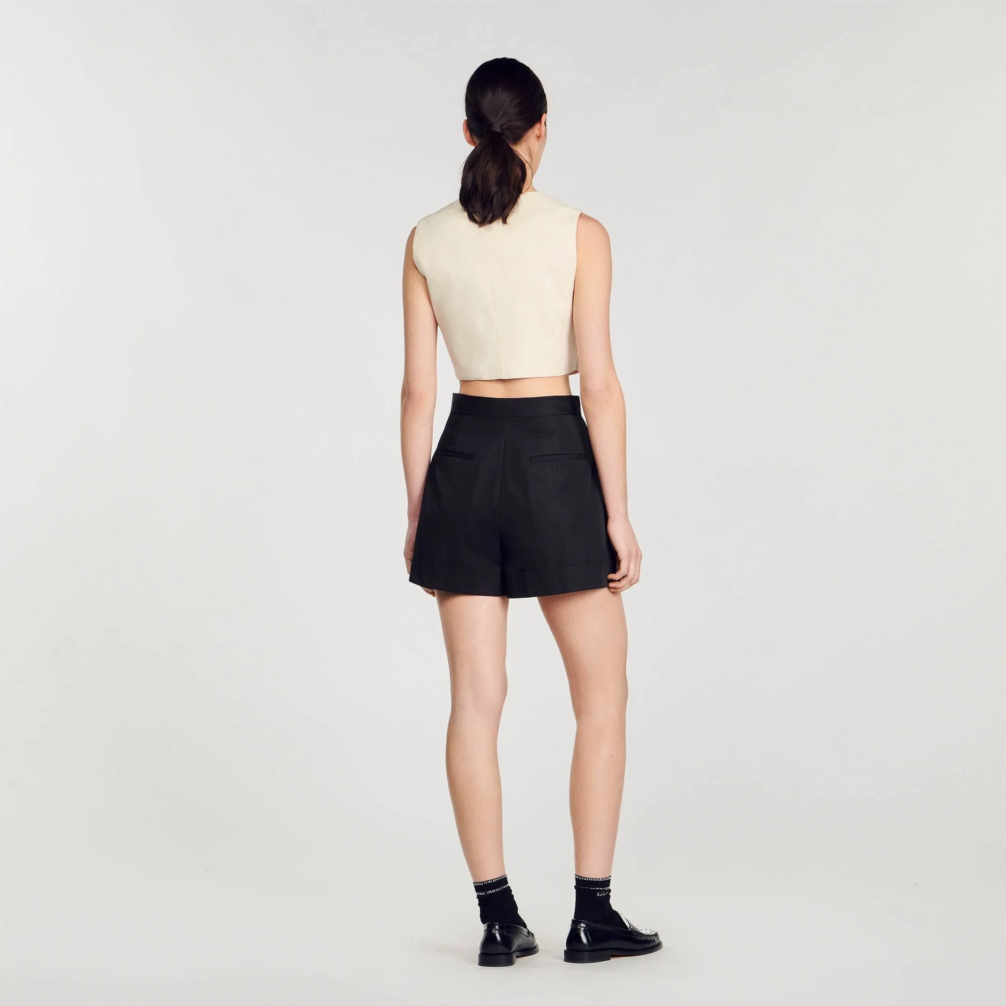 Gabardine shorts