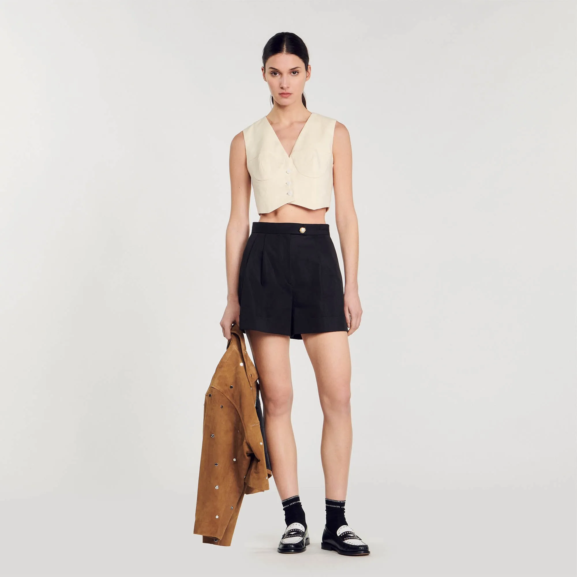 Gabardine shorts