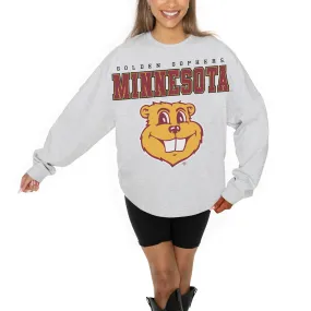 Gameday Couture Minnesota Golden Gophers Women's Ash Big Goals Relaxed Fit French Terry Pullover Sweatshirt