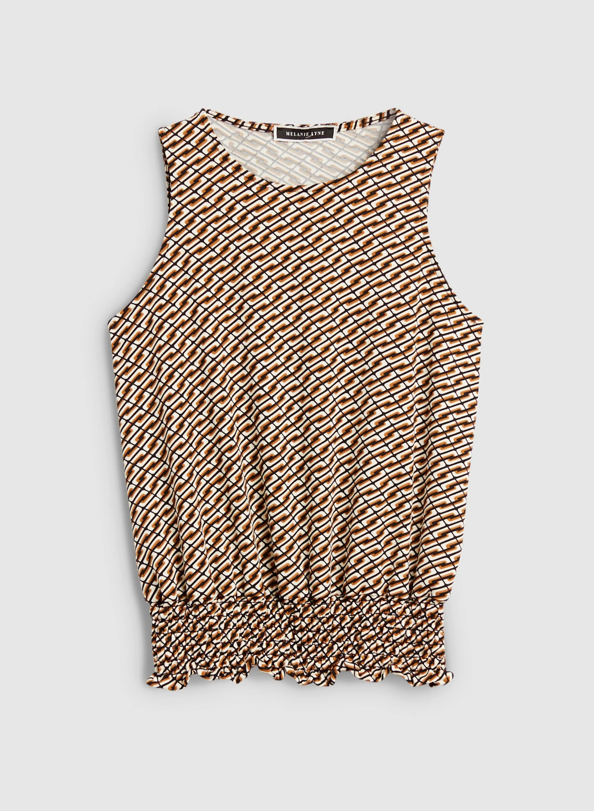 Geometric Print Sleeveless Top