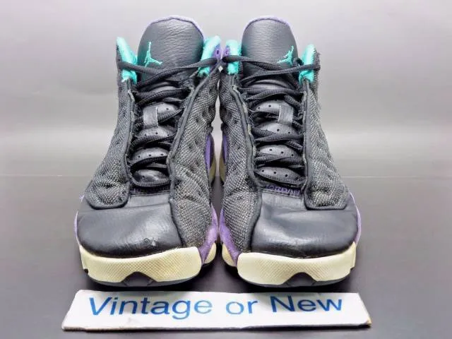 Girls' Nike Air Jordan XIII 13 Black Atomic Teal Ultravi...