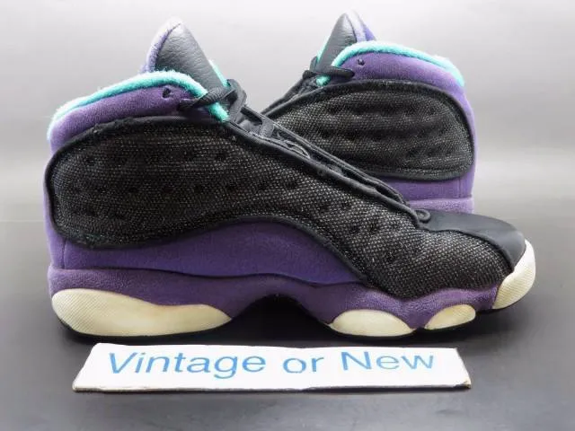 Girls' Nike Air Jordan XIII 13 Black Atomic Teal Ultravi...