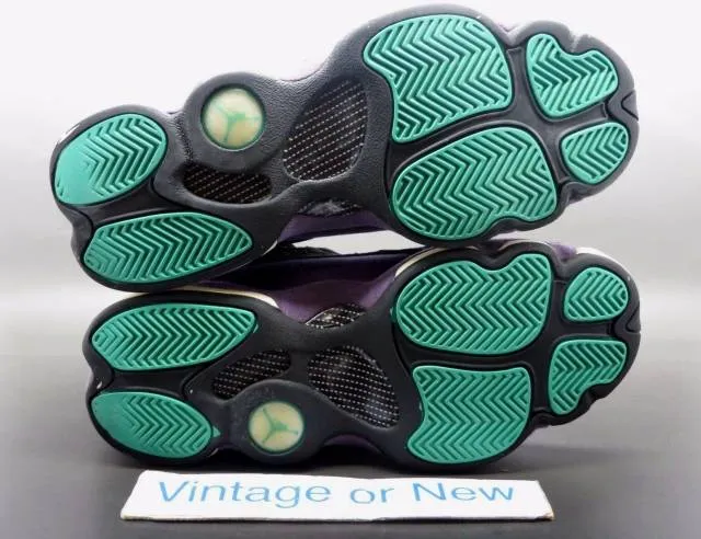 Girls' Nike Air Jordan XIII 13 Black Atomic Teal Ultravi...