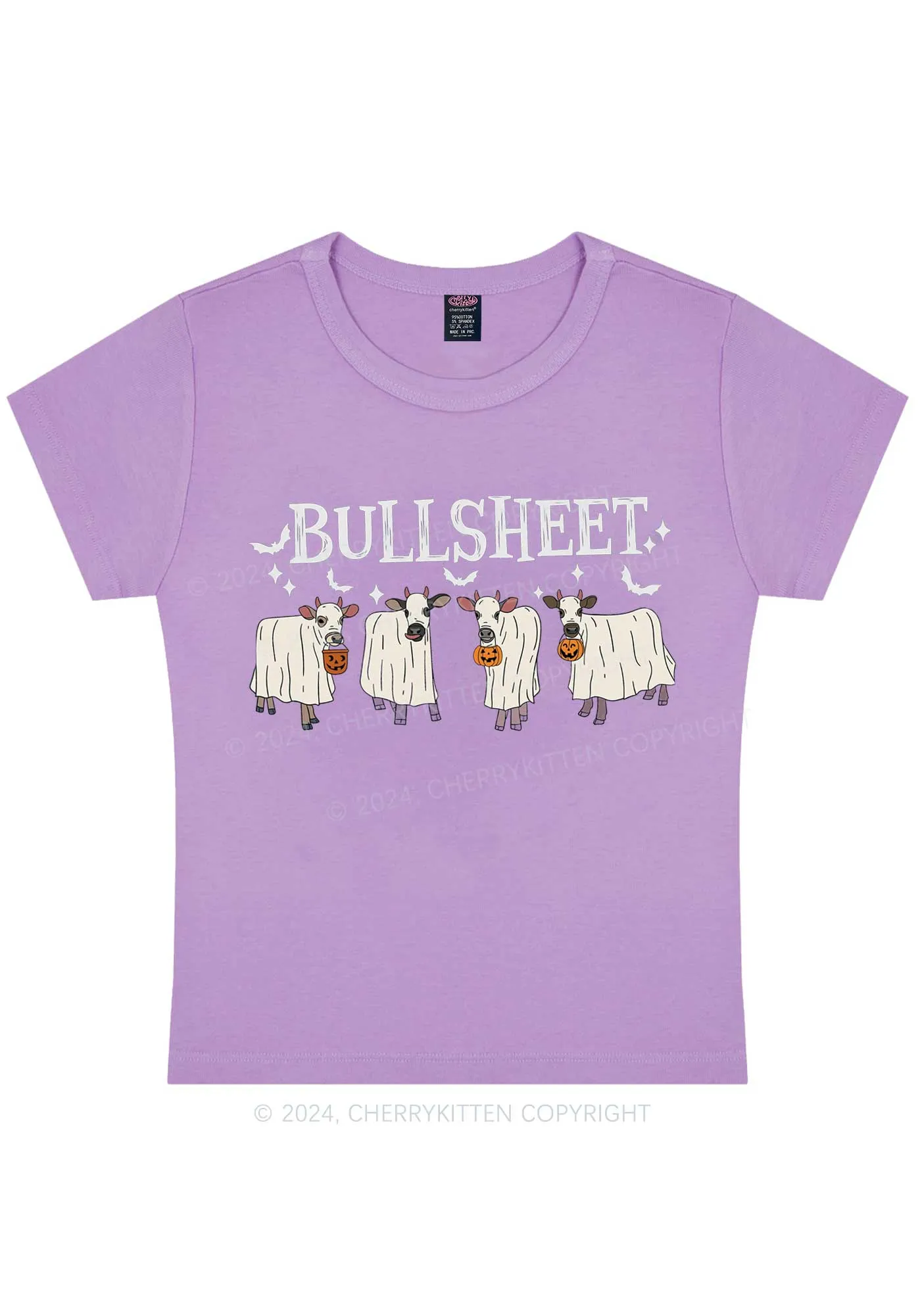 Halloween Bull Sheet Y2K Baby Tee Cherrykitten