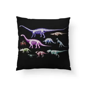 Halloween Pillows, Dinosaur Throw Pillow, Dinosaur Skeleton Pillow, Jurassic Park, Trex, Black Throw Pillow, Halloween Home Deco