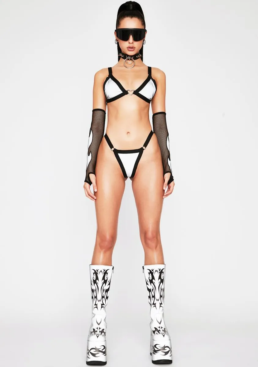 Heart Reflective Bikini Set-