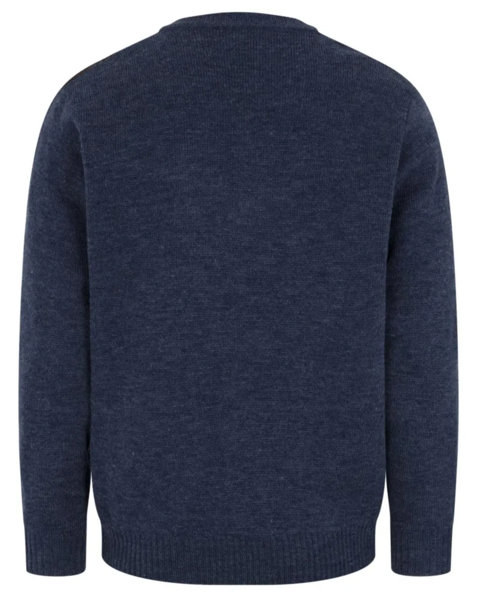 Hoggs of Fife Melrose II V-Neck Pullover - Storm Blue Marl