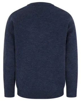 Hoggs of Fife Melrose II V-Neck Pullover - Storm Blue Marl