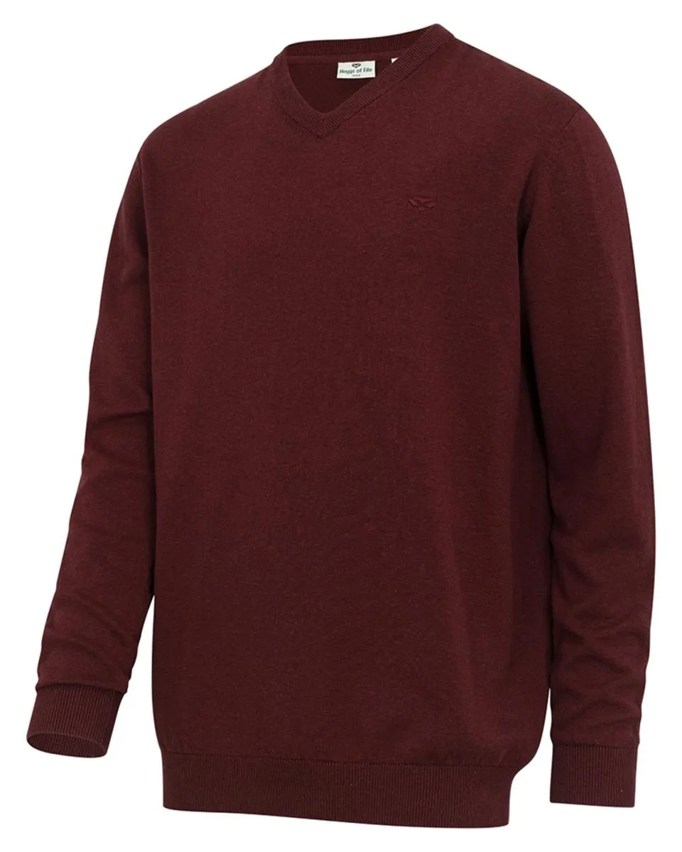 Hoggs of Fife Stirling II LS Pullover - Berry Red