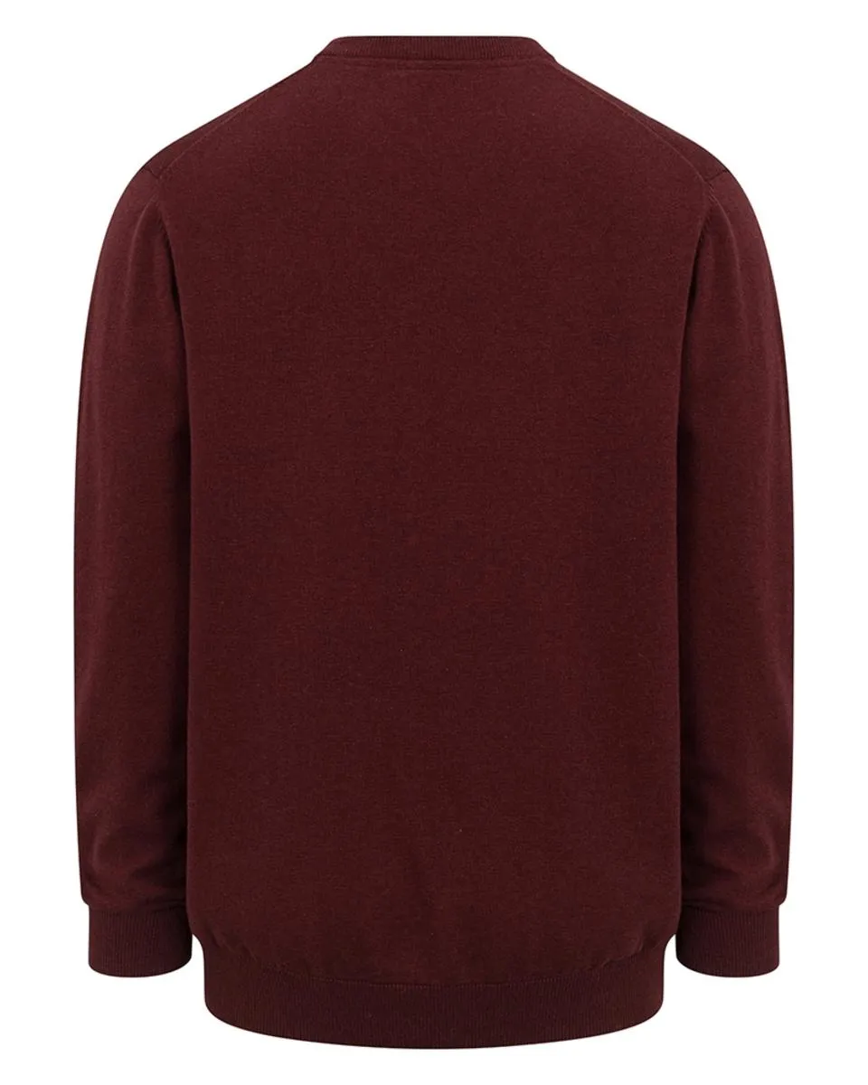 Hoggs of Fife Stirling II LS Pullover - Berry Red