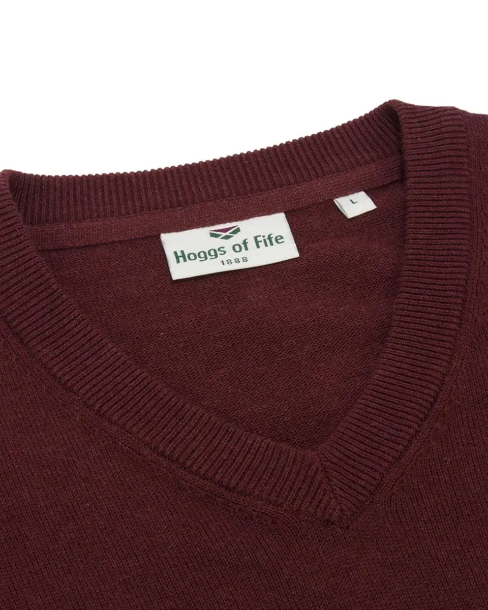 Hoggs of Fife Stirling II LS Pullover - Berry Red