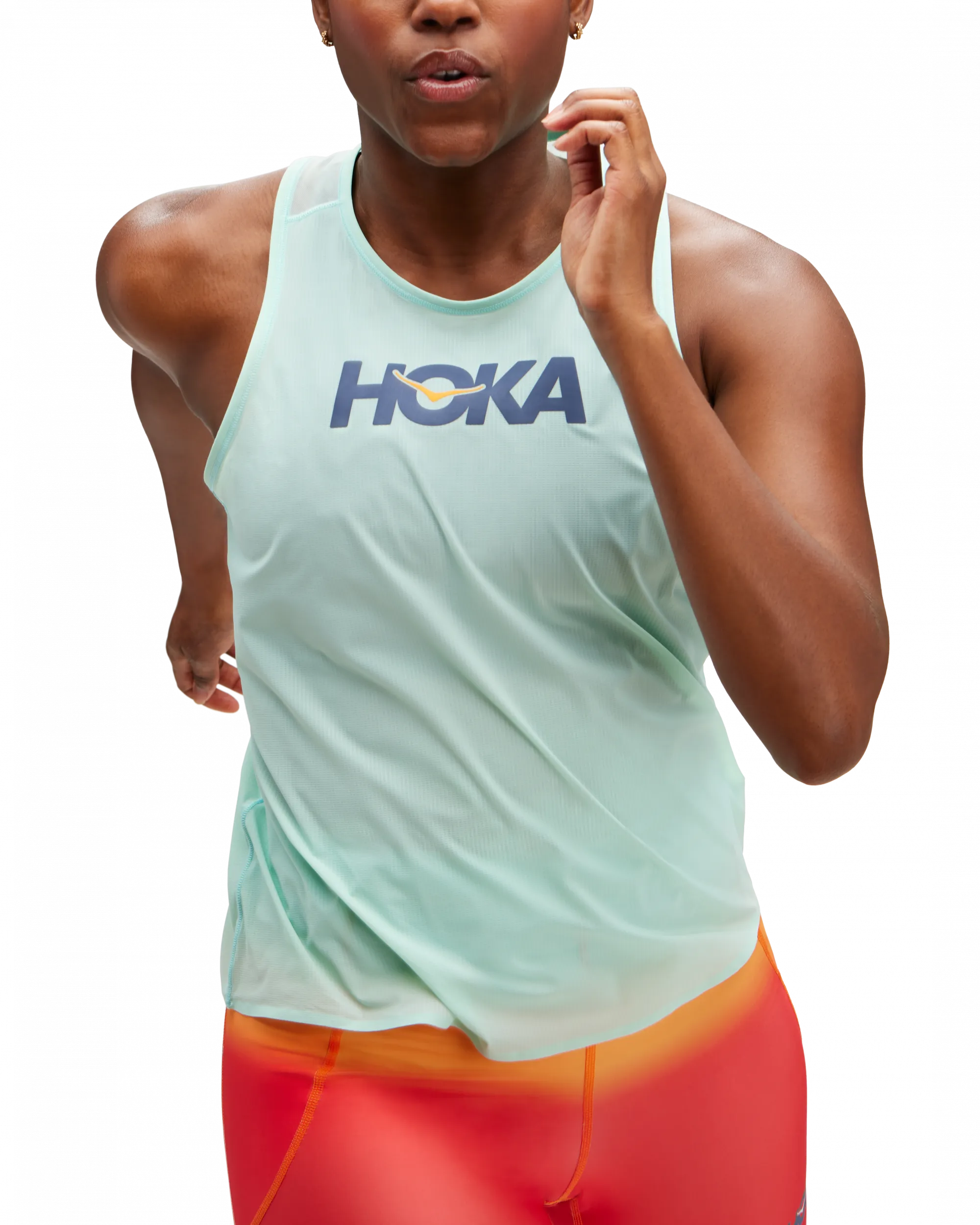 Hoka W Airolite Run Tank Cloudless / Marathon | Buy Hoka W Airolite Run Tank Cloudless / Marathon here | Outnorth