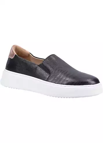 Hush Puppies Corinne Black Slip On Cupsole Trainers | Kaleidoscope