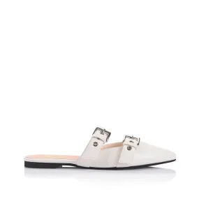 Indianna Point Toe Flats - Chalk White