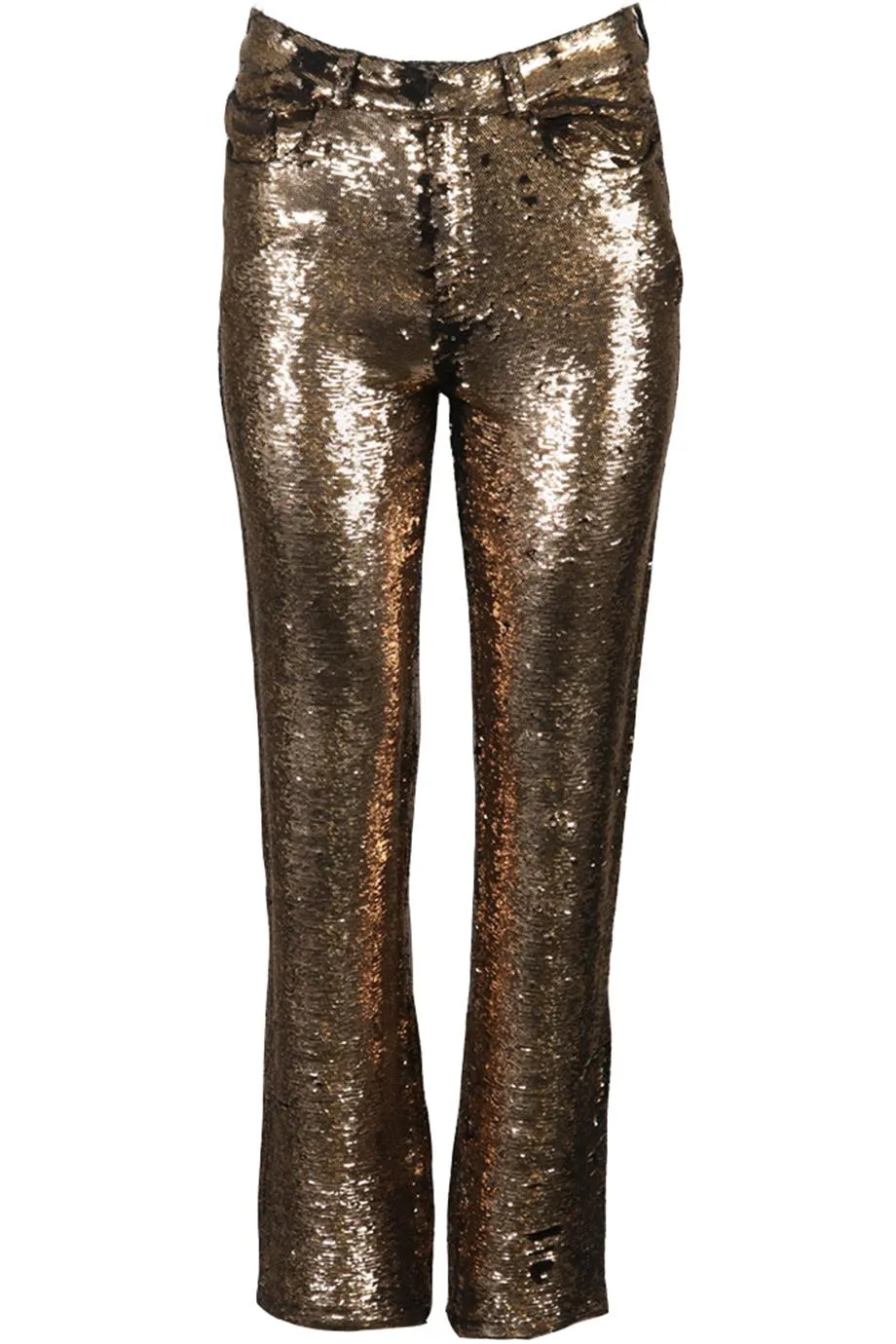 IRO SEQUINNED STRAIGHT LEG PANTS FR 36 UK 8