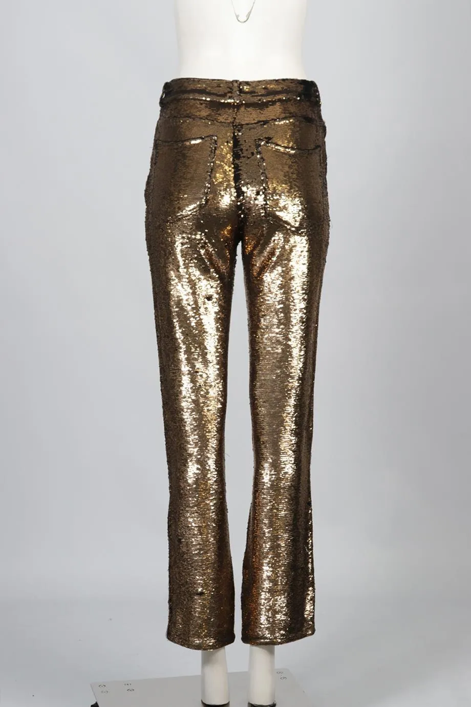 IRO SEQUINNED STRAIGHT LEG PANTS FR 36 UK 8