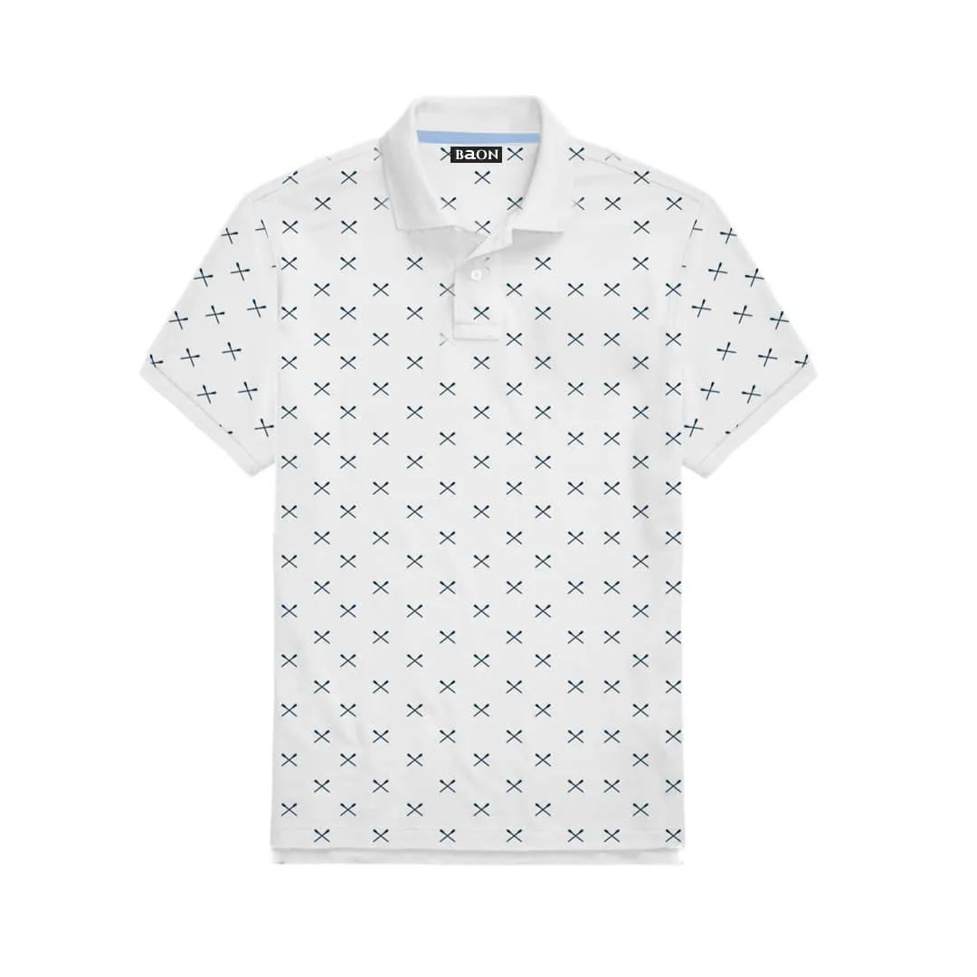 Italian Boan White Dotted Polo