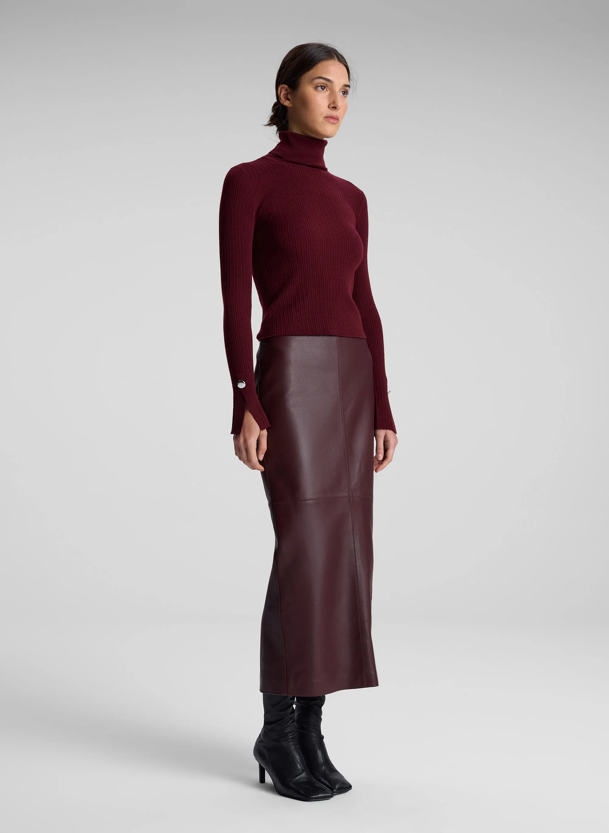 Jett Cable Knit Merino Turtleneck Top