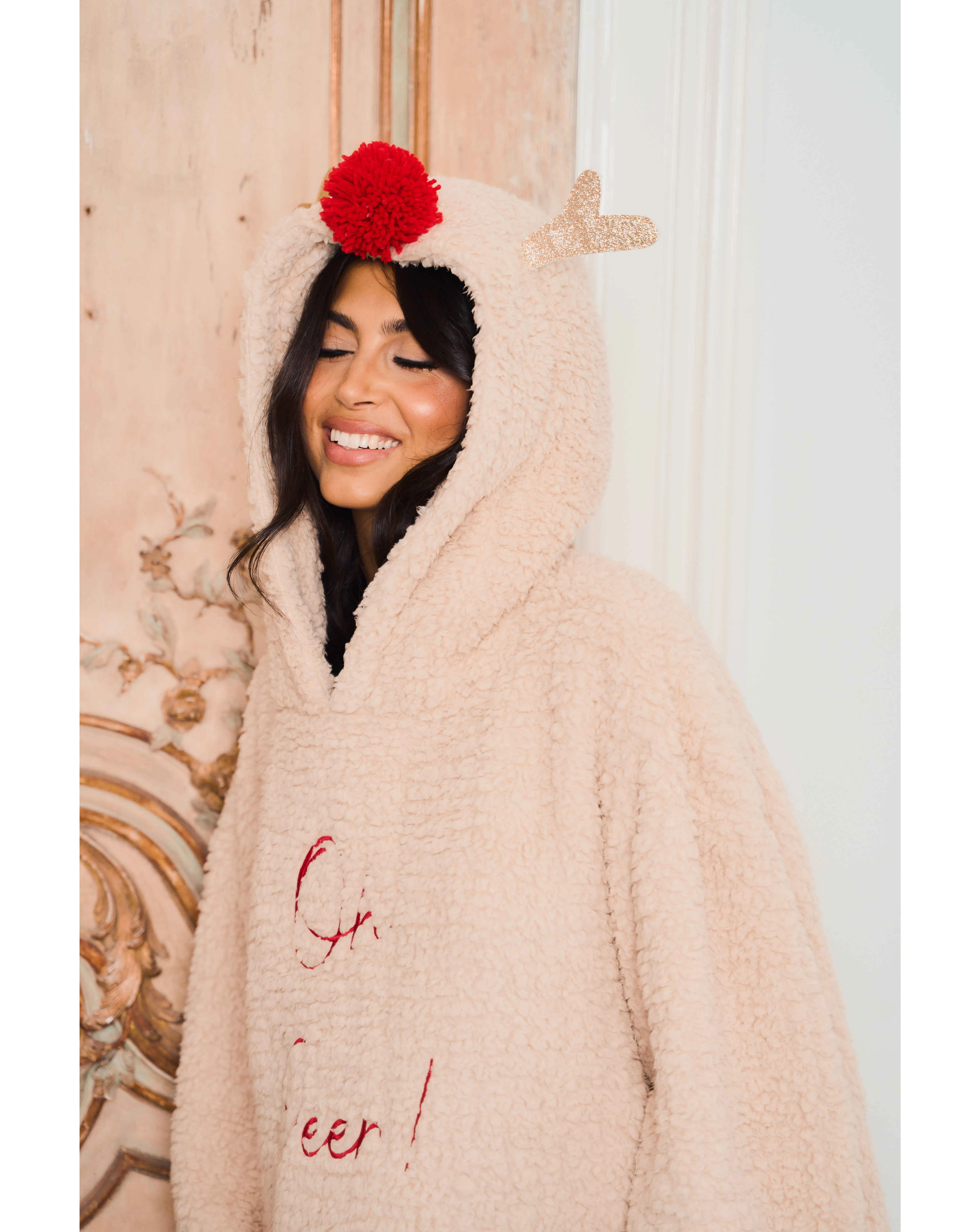 Jim Jam the Label Oversized Reindeer Hoodie