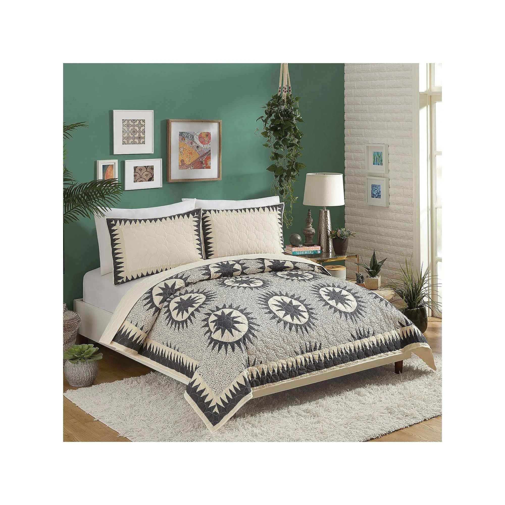 Justina Blakeney Soleil Quilt Set, King - Cream