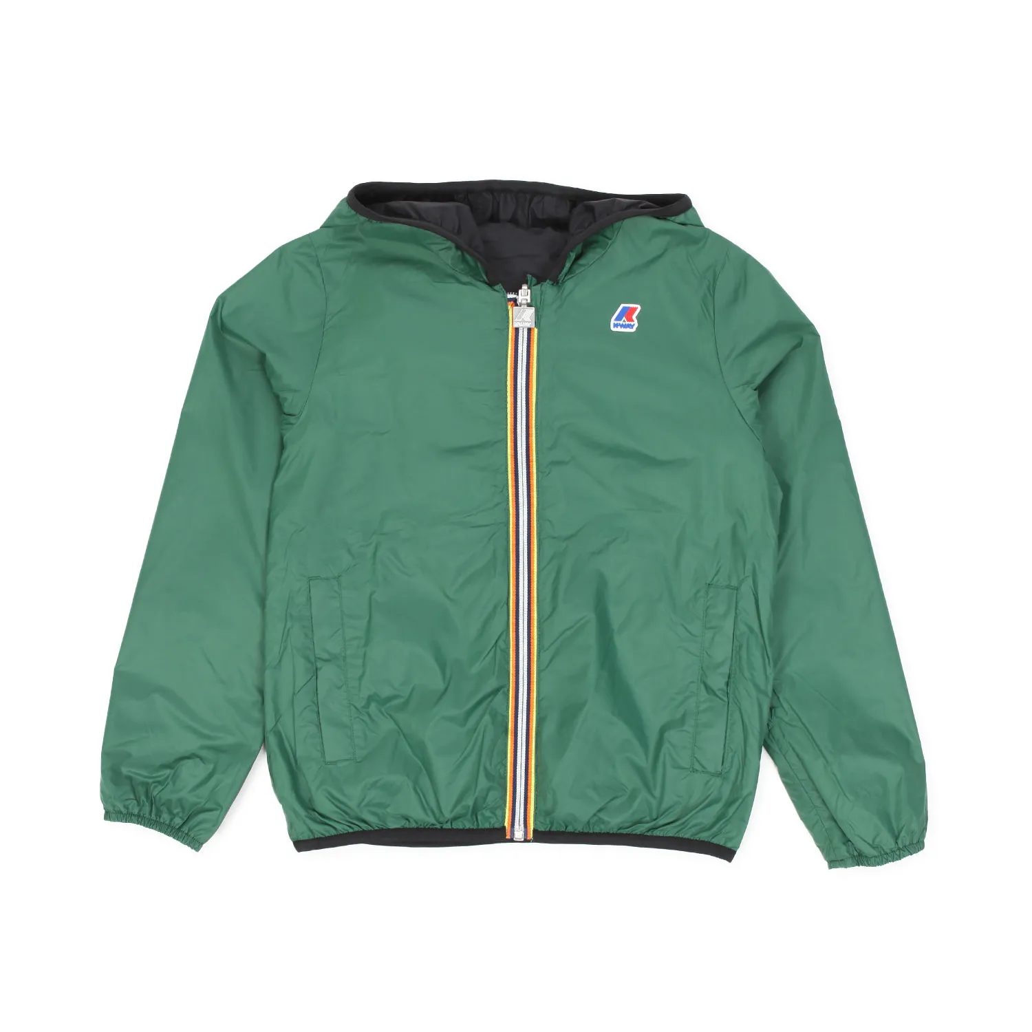 K-Way Jacques Plus.2 Double Black And Green Jacket