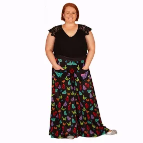 Kaleidoscope Wide Leg Pants With Pockets