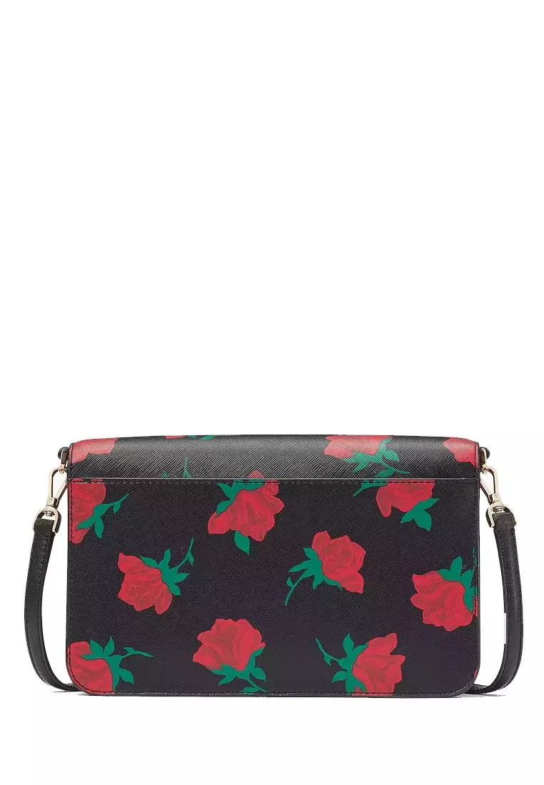 Kate Spade KATE SPADE Madison Rose Toss Printed Flap Crossbody