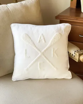 Lake Embroidered Pillow