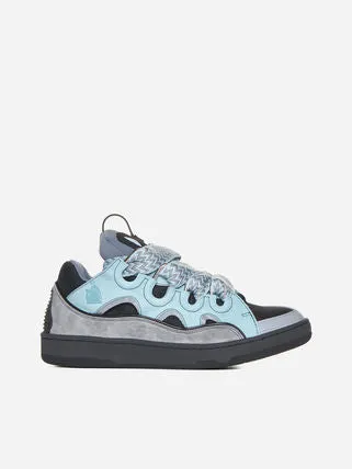 LANVIN CURB SNEAKERS, LIGHT BLUE/ANTHRACITE