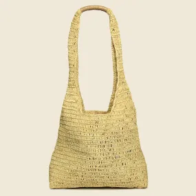 Lea Raffia Shoulder Bag - Natural