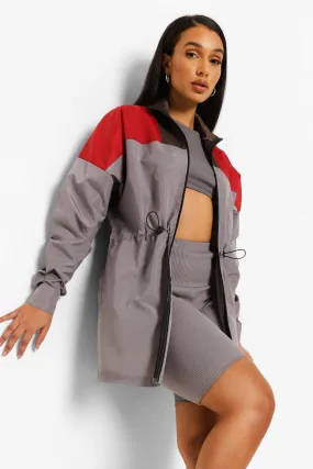 Longline Colorblock Windbreaker