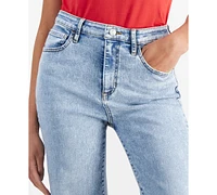 Macy's Guess Women's High Rise Wide Leg Ankle Jeans