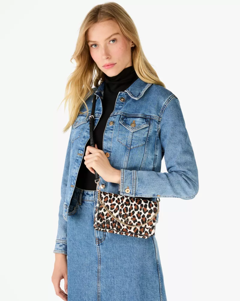 Madison Spotted Leopard Willow Small Flap Crossbody | Kate Spade GB