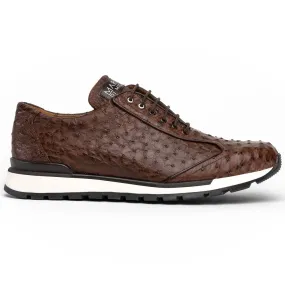 Marco Di Milano Scanno Ostrich Quill Sneakers Brown