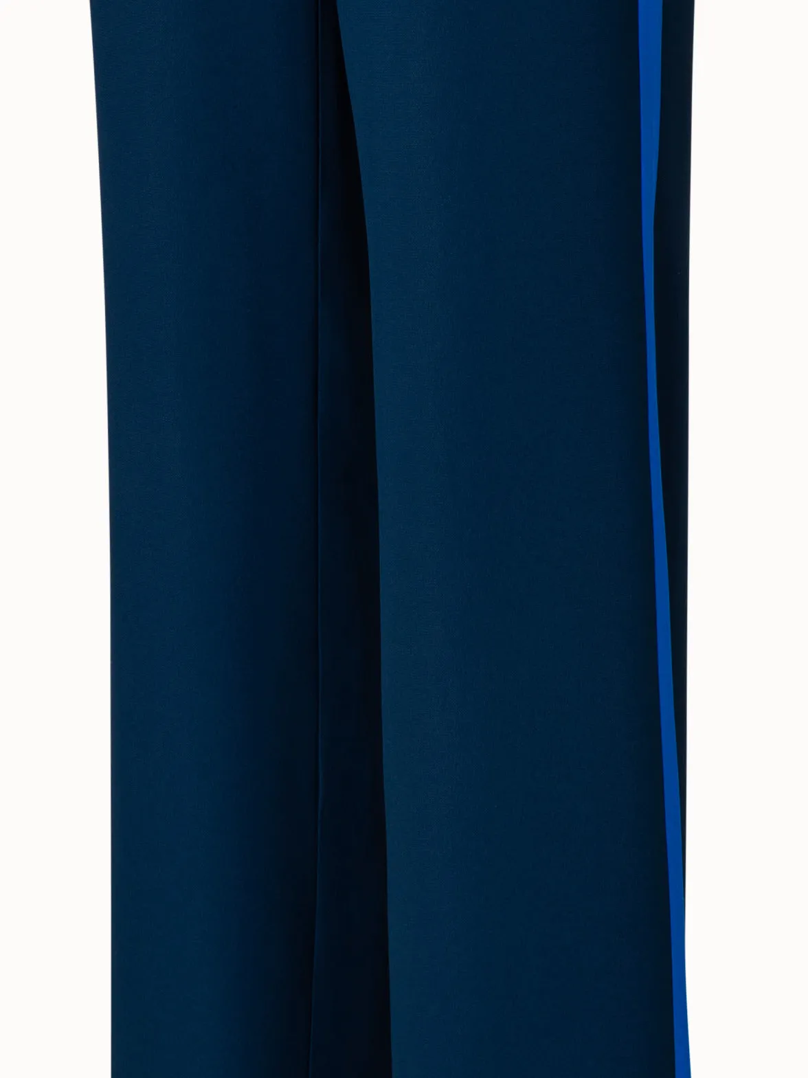 Marla Sraight Leg Viscose Blend Pants with Side Stripe Detail