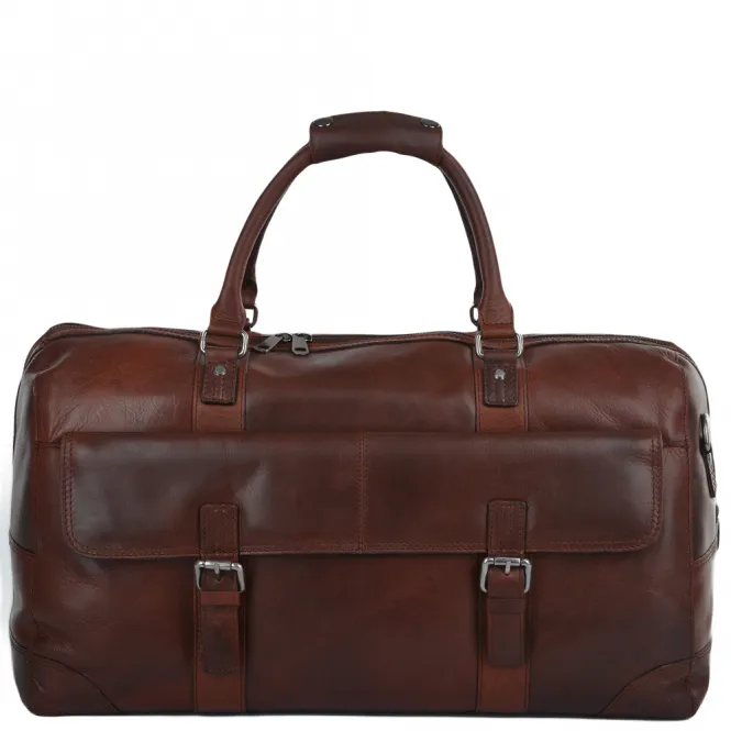 Mens Leather Travel Bag Tan : Francis