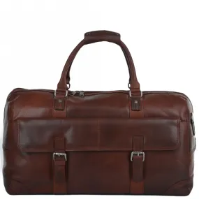 Mens Leather Travel Bag Tan : Francis