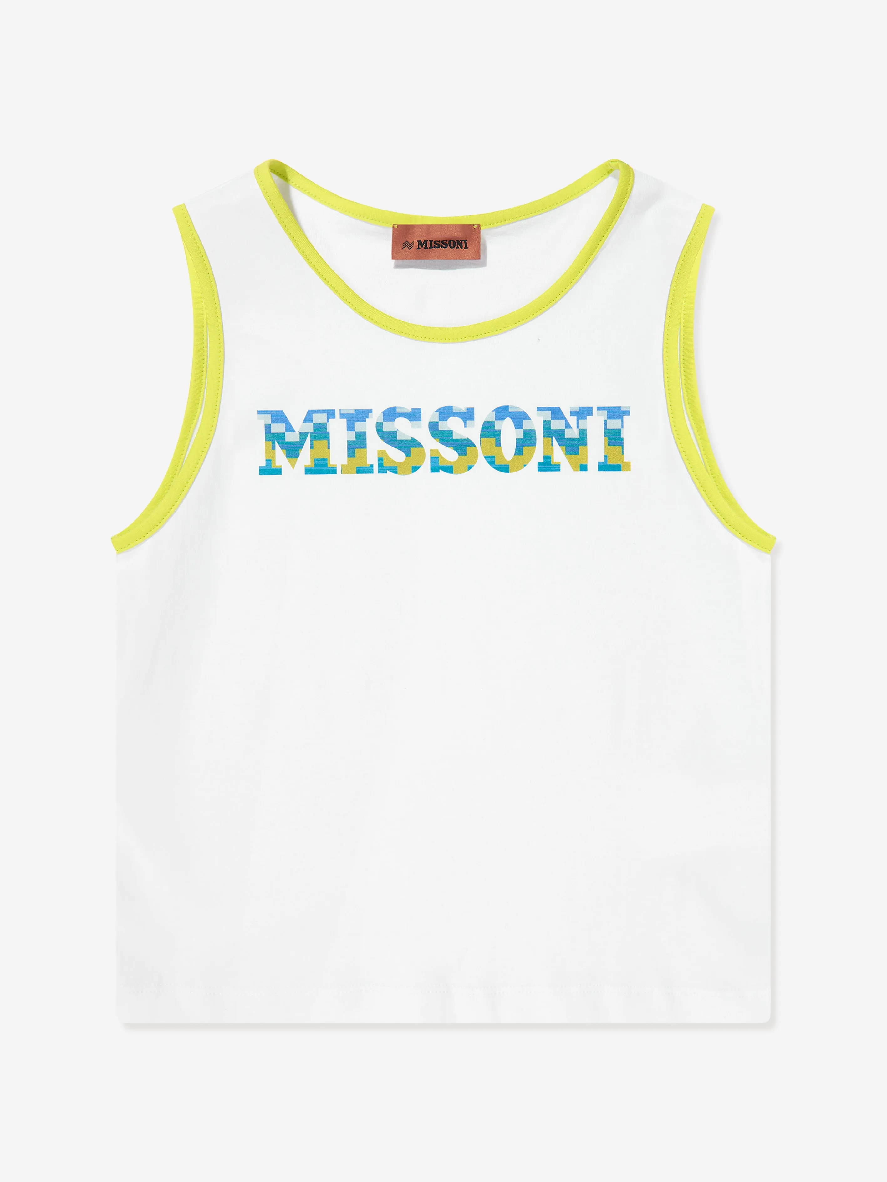 Missoni Boys Logo Sleeveless Top in White