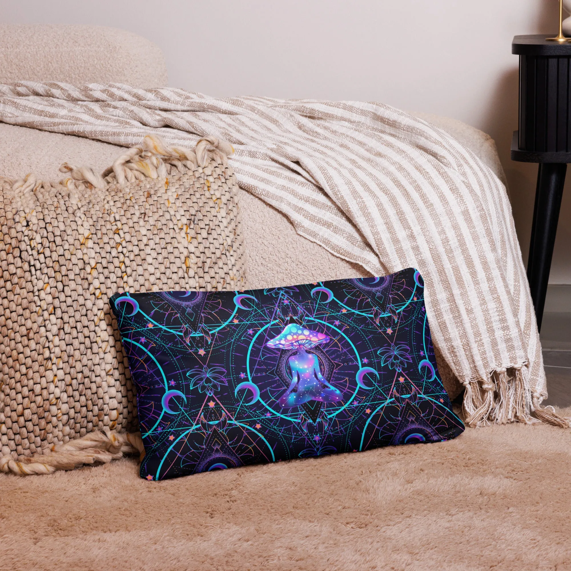 Mushroom Astrology Pillow