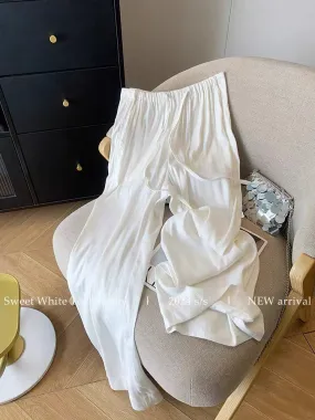 Nanyou’s high-end goods are on clearance and leaked! Linen drawstring elastic waist casual pants for women summer straight thin 