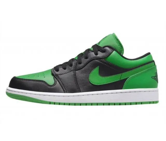 Nike air jordan 1 low lucky green black white