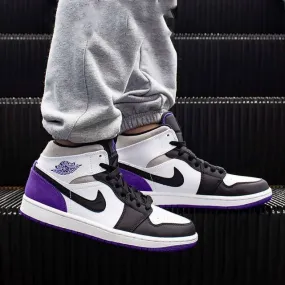 Nike Air Jordan 1 Mid SE Black/Varsity Purple/White