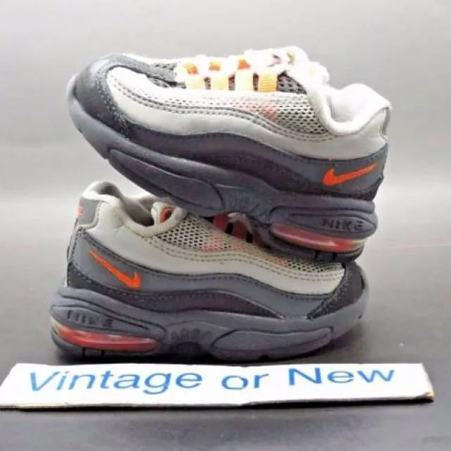 Nike air little max '95 black orange grey td 2010 sz 5c