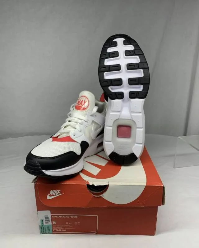 Nike air max prime white siren red black bright crimson